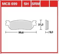 Колодки гальмівні дискові LUCAS MCB699SRM