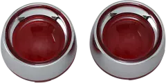 Лінзи для поворотників KURYAKYN DEUCE STYLE хром/червоний (2020-0010)