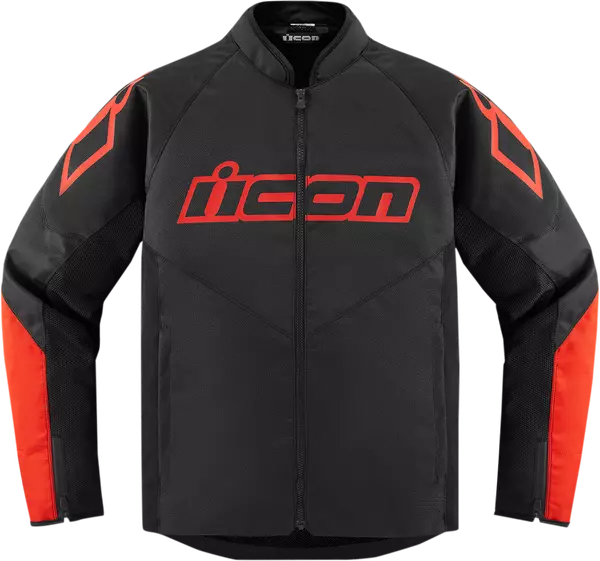 Мотокуртка Icon Hooligan CE, Чорний/Червоний, XL
