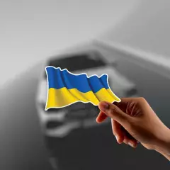 Наліпка Прапор України 15 см.
