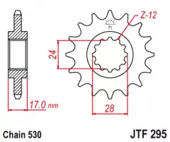 Зірка передня JT Sprockets JTF295.14