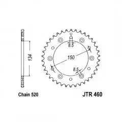 Зірка задня JT Sprockets JTR460.49